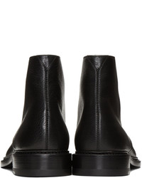 schwarze Leder Stiefeletten von Saint Laurent