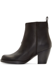 schwarze Leder Stiefeletten von Acne Studios