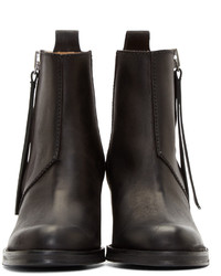 schwarze Leder Stiefeletten von Acne Studios