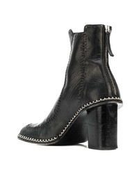 schwarze Leder Stiefeletten von JW Anderson