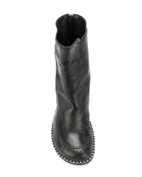 schwarze Leder Stiefeletten von JW Anderson