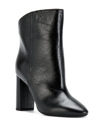 schwarze Leder Stiefeletten von Saint Laurent