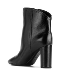 schwarze Leder Stiefeletten von Saint Laurent