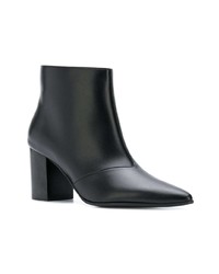 schwarze Leder Stiefeletten von Stella McCartney