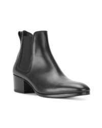 schwarze Leder Stiefeletten von Bottega Veneta