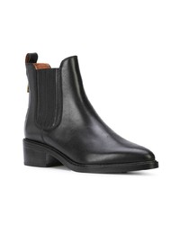 schwarze Leder Stiefeletten von Coach