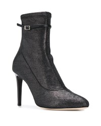 schwarze Leder Stiefeletten von Giuseppe Zanotti