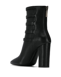 schwarze Leder Stiefeletten von Saint Laurent