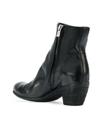 schwarze Leder Stiefeletten von Officine Creative