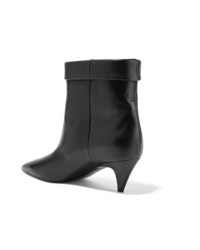 schwarze Leder Stiefeletten von Saint Laurent