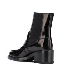 schwarze Leder Stiefeletten von Tod's