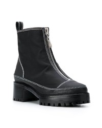 schwarze Leder Stiefeletten von Nicole Saldaña