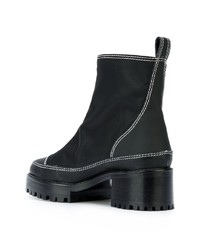 schwarze Leder Stiefeletten von Nicole Saldaña