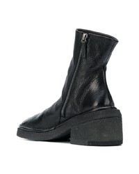 schwarze Leder Stiefeletten von Marsèll