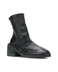 schwarze Leder Stiefeletten von Marsèll