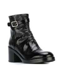 schwarze Leder Stiefeletten von Officine Creative