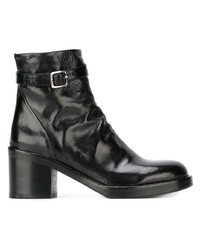 schwarze Leder Stiefeletten von Officine Creative