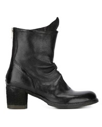 schwarze Leder Stiefeletten von Officine Creative