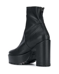 schwarze Leder Stiefeletten von Morobé