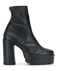 schwarze Leder Stiefeletten von Morobé