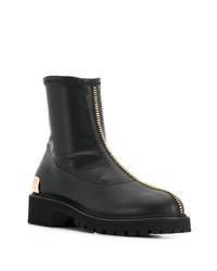 schwarze Leder Stiefeletten von Giuseppe Zanotti