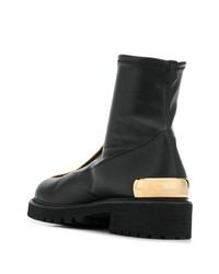 schwarze Leder Stiefeletten von Giuseppe Zanotti