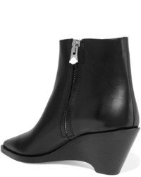 schwarze Leder Stiefeletten von Acne Studios