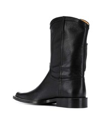 schwarze Leder Stiefeletten von Martine Rose