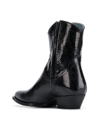 schwarze Leder Stiefeletten von Chiara Ferragni