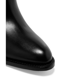 schwarze Leder Stiefeletten von Saint Laurent