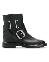 schwarze Leder Stiefeletten von Casadei