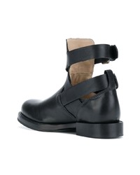 schwarze Leder Stiefeletten von Diesel