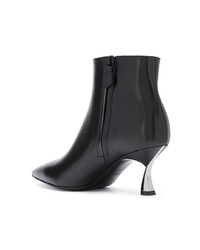 schwarze Leder Stiefeletten von Casadei