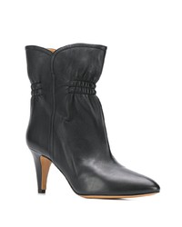 schwarze Leder Stiefeletten von Isabel Marant