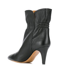 schwarze Leder Stiefeletten von Isabel Marant