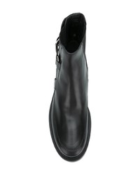 schwarze Leder Stiefeletten von Tod's