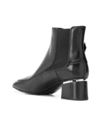 schwarze Leder Stiefeletten von Tod's