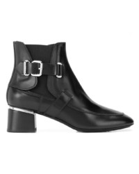 schwarze Leder Stiefeletten von Tod's