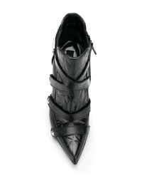 schwarze Leder Stiefeletten von Frankie Morello