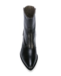 schwarze Leder Stiefeletten von Rocco P.