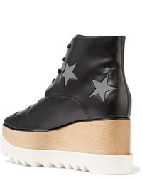 schwarze Leder Stiefeletten von Stella McCartney