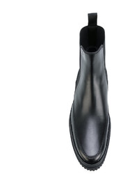 schwarze Leder Stiefeletten von Tod's