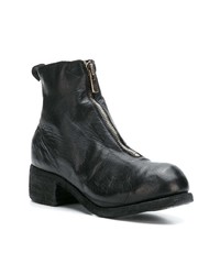 schwarze Leder Stiefeletten von Guidi