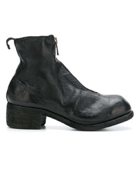 schwarze Leder Stiefeletten von Guidi