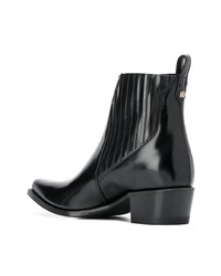 schwarze Leder Stiefeletten von Valentino