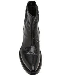 schwarze Leder Stiefeletten von Gianni Barbato