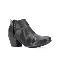 schwarze Leder Stiefeletten von Officine Creative