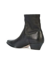 schwarze Leder Stiefeletten von Tamara Mellon