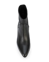 schwarze Leder Stiefeletten von Tamara Mellon