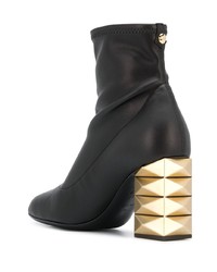 schwarze Leder Stiefeletten von Giuseppe Zanotti